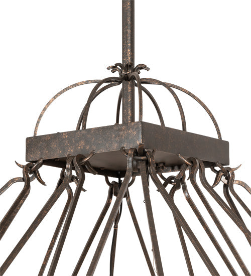 Meyda Lighting Retreat 85" 12-Light Gilded Tobacco Chandelier