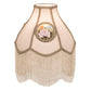 Meyda Lighting Reverse Painted 12"W x 15"H Ivory Roses Fabric Fridge and Parchment Shade