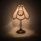 Meyda Lighting Reverse Painted 20" 4-Light Antique Table Lamp With Ivory Fabric Shade