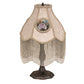 Meyda Lighting Reverse Painted 20" 4-Light Antique Table Lamp With Ivory Fabric Shade