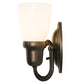 Meyda Lighting Revival 10" 2-Light Craftsman Brown Goblet Wall Sconce With White Opal Shade Glass