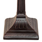 Meyda Lighting Revival 10" Mahogany Bronze Deco Mission Table Lamp Base