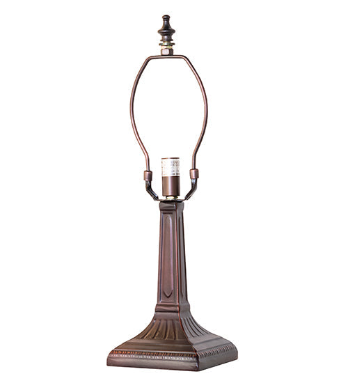 Meyda Lighting Revival 10" Mahogany Bronze Deco Mission Table Lamp Base