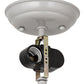 Meyda Lighting Revival 12" 2-Light Raw Steel Deco Flush Mount Light With White Statuario Idalight Shade Glass