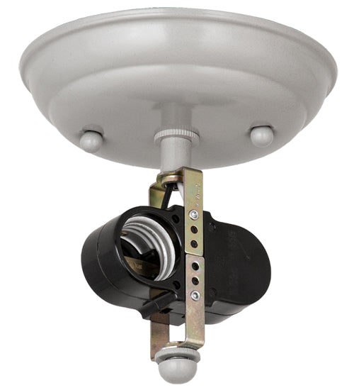 Meyda Lighting Revival 12" 2-Light Raw Steel Deco Flush Mount Light With White Statuario Idalight Shade Glass