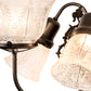 Meyda Lighting Revival 12" 3-Light Craftsman Brown Gas & Electric Wall Sconce With Textured Clear Shade Glass