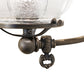 Meyda Lighting Revival 12" Antique Brass Auburn Wheat Gas Reproduction Semi-flush Mount Light With Clear Shade Glass