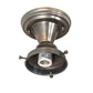 Meyda Lighting Revival 12" Antique Brass Schoolhouse Flush Mount Light With White Opal Traditional Globe Shade Glass