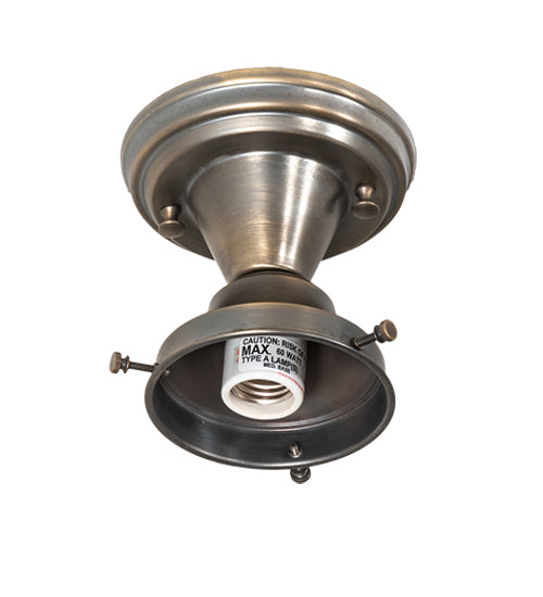Meyda Lighting Revival 12" Antique Brass Schoolhouse Flush Mount Light With White Opal Traditional Globe Shade Glass