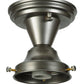 Meyda Lighting Revival 12" Brushed Nickel Schoolhouse Semi-flush Mount Ceiling Light With White Traditional Globe Shade Glass