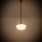 Meyda Lighting Revival 12" Copper Schoolhouse Pendant Light With White Opal Traditional Globe Shade Glass