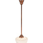 Meyda Lighting Revival 12" Copper Schoolhouse Pendant Light With White Opal Traditional Globe Shade Glass