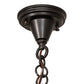 Meyda Lighting Revival 12" Craftsman Brown Schoolhouse Pendant Light With White Opal Shade Glass