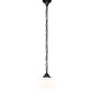 Meyda Lighting Revival 12" Craftsman Brown Schoolhouse Pendant Light With White Opal Shade Glass