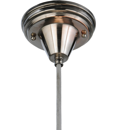 Meyda Lighting Revival 12" Polished Nickel Schoolhouse Pendant Light With White Opal Traditional Globe Shade Glass