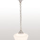 Meyda Lighting Revival 12" Polished Nickel Schoolhouse Pendant Light With White Traditional Globe Shade Glass
