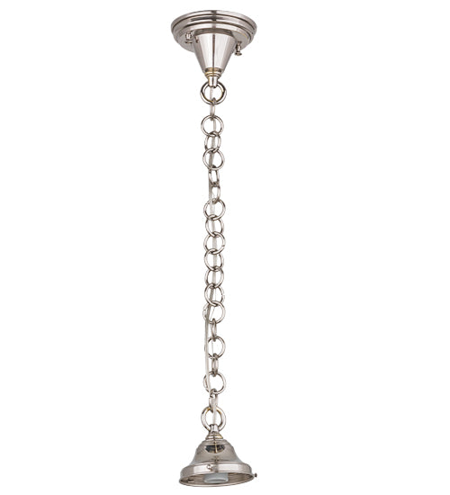 Meyda Lighting Revival 12" Polished Nickel Schoolhouse Pendant Light With White Traditional Globe Shade Glass