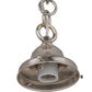 Meyda Lighting Revival 12" Polished Nickel Schoolhouse Pendant Light With White Traditional Globe Shade Glass