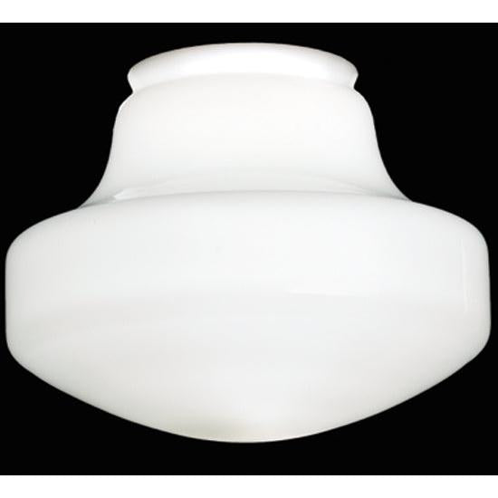 Meyda Lighting Revival 12" White Opal Schoolhouse Classic Glode Neck Shade Glass