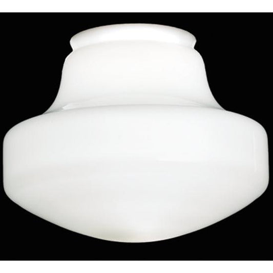Meyda Lighting Revival 12" White Opal Schoolhouse Classic Glode Neck Shade Glass