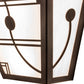 Meyda Lighting Revival 13" 2-Light Mahogany Bronze Deco Wall Sconce With White Art Shade Glass