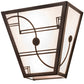 Meyda Lighting Revival 13" 2-Light Mahogany Bronze Deco Wall Sconce With White Art Shade Glass