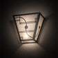 Meyda Lighting Revival 13" 2-Light Nickel Deco Wall Sconce With White Art Shade Glass
