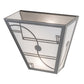 Meyda Lighting Revival 13" 2-Light Nickel Deco Wall Sconce With White Art Shade Glass