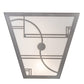 Meyda Lighting Revival 13" 2-Light Nickel Deco Wall Sconce With White Art Shade Glass