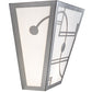 Meyda Lighting Revival 13" 2-Light Nickel Deco Wall Sconce With White Art Shade Glass