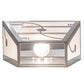 Meyda Lighting Revival 13" 2-Light Nickel Deco Wall Sconce With White Art Shade Glass