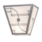 Meyda Lighting Revival 13" 2-Light Nickel Deco Wall Sconce With White Art Shade Glass