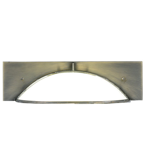 Meyda Lighting Revival 14" 2-Light Antique Brass Deco Wall Sconce With White Shade