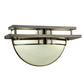 Meyda Lighting Revival 14" 2-Light Antique Brass Deco Wall Sconce With White Shade