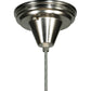 Meyda Lighting Revival 14" Brushed Nickel Schoolhouse Pendant Light White Deco Cone Globe Shade Glass