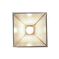Meyda Lighting Revival 14" Nickel Deco Mini Pendant Light With White Art Shade Glass