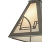 Meyda Lighting Revival 14" Nickel Deco Mini Pendant Light With White Art Shade Glass
