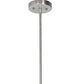 Meyda Lighting Revival 14" Nickel Schoolhouse Pendant Light With Traditional Globe Crystal Blue Shade Glass