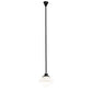 Meyda Lighting Revival 14" Textured Black Schoolhouse Pendant Light With White Opal Shade Glass