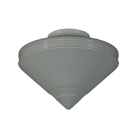 Meyda Lighting Revival 14" White Opal Schoolhouse Deco Ball Neck Shade Glass