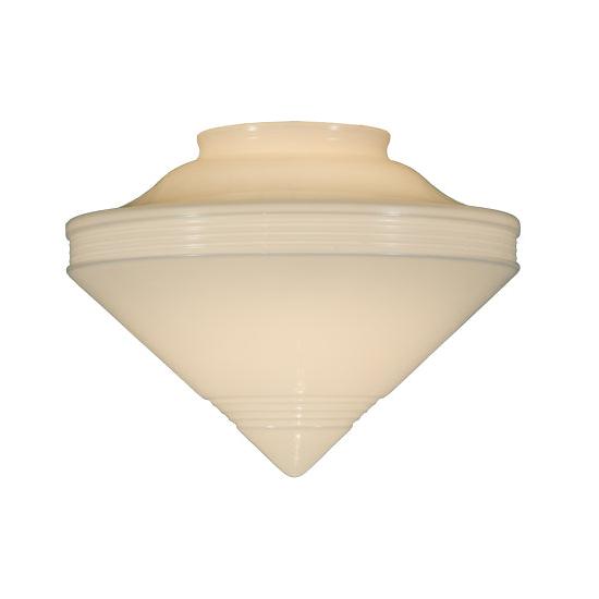 Meyda Lighting Revival 14" White Opal Schoolhouse Deco Ball Neck Shade Glass