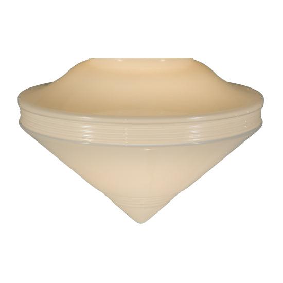 Meyda Lighting Revival 14" White Opal Schoolhouse Deco Ball Neck Shade Glass