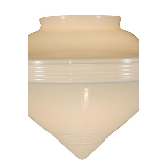 Meyda Lighting Revival 14" White Opal Schoolhouse Deco Ball Neck Shade Glass