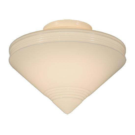 Meyda Lighting Revival 14" White Opal Schoolhouse Deco Ball Neck Shade Glass