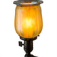 Meyda Lighting Revival 15" 2-Light Craftsman Brown Chelsea Favrile Wall Sconce With Gold & Yellow Iridescent Shade Glass