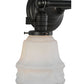 Meyda Lighting Revival 15" 2-Light Craftsman Brown Chelsea Garland Wall Sconce With White Shade Glass