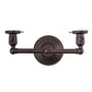 Meyda Lighting Revival 15" 2-Light Mahogany Bronze Chelsea Favrile Wall Sconce With Squash Blossom Shade Glass