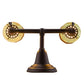 Meyda Lighting Revival 15" 2-Light Mahogany Bronze Chelsea Favrile Wall Sconce With Squash Blossom Shade Glass