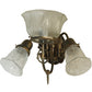 Meyda Lighting Revival 15" 3-Light Antique Brass Gas & Electric Wall Sconce With Clear Shade Glass