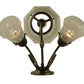 Meyda Lighting Revival 15" 3-Light Antique Brass Gas & Electric Wall Sconce With Clear Shade Glass